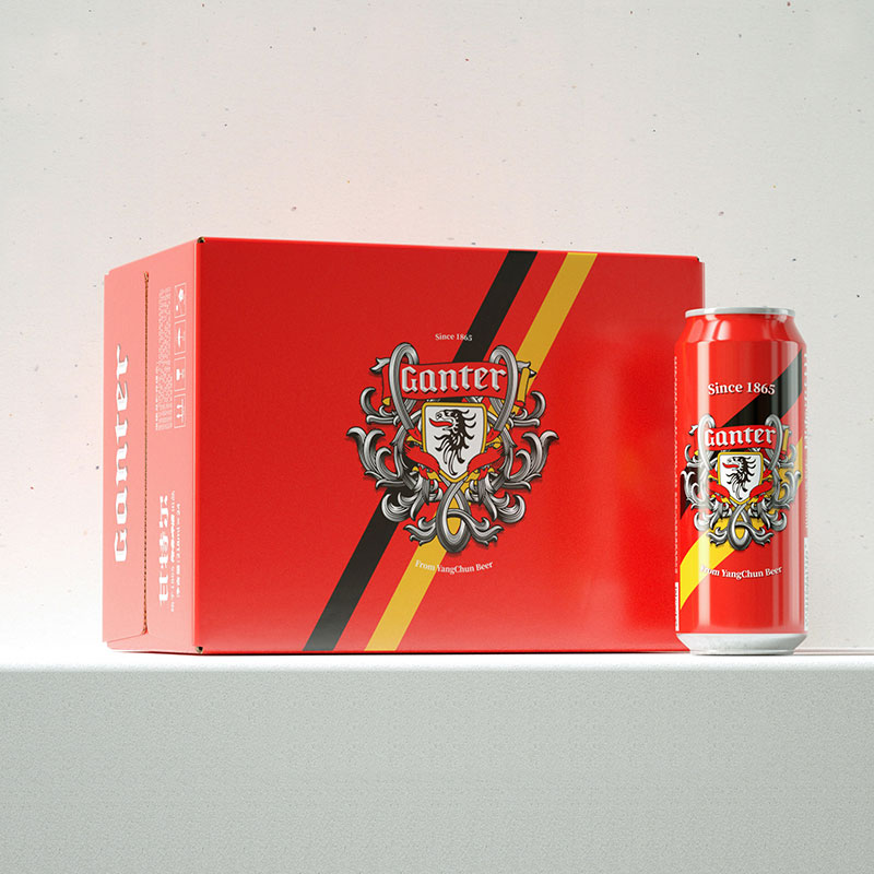甘特尔啤酒500ml平口罐装