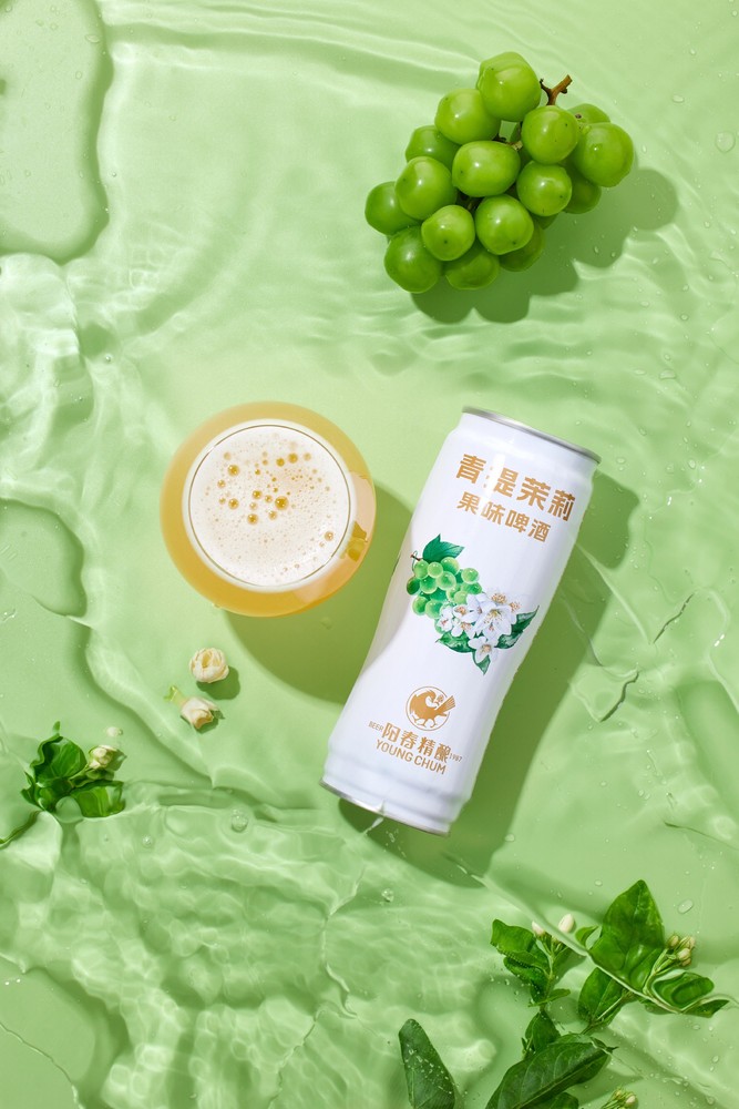 星空体育青提茉莉果味啤酒650ml罐装