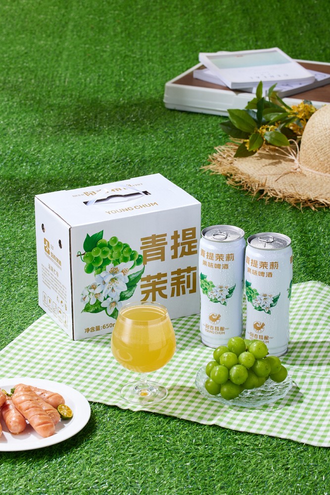 星空体育青提茉莉果味啤酒650ml罐装